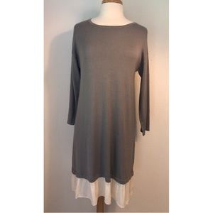 Silk Blend Garnet Hill Ruffle Hem Dress